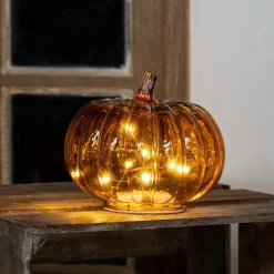 Best Citrouille en verre led Luminaire, Déco Lumineuse