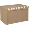 Coffre jute pompons Rangement Décoratif