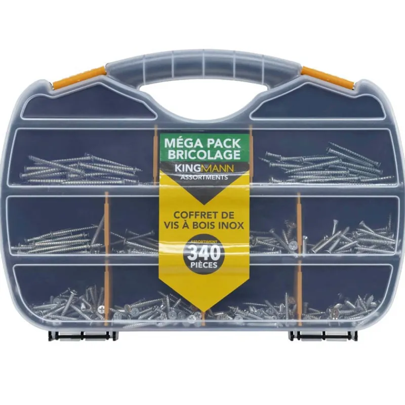 Best Coffret 340 vis a bois inox Quincaillerie