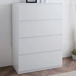 New Commode 4 tiroirs blanc Chambre