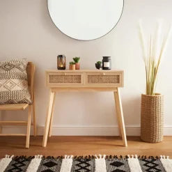 Sale Console 2 tiroirs cannage Chambre
