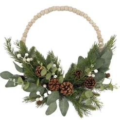 Online Couronne avec bois et feuillages Décoration