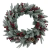 Couronne enneige baies et pommes Décoration