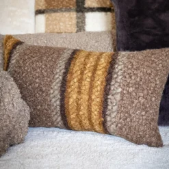 Coussin boucle 30x50cm marron Décoration Textile·Coussin, Housse De Coussin