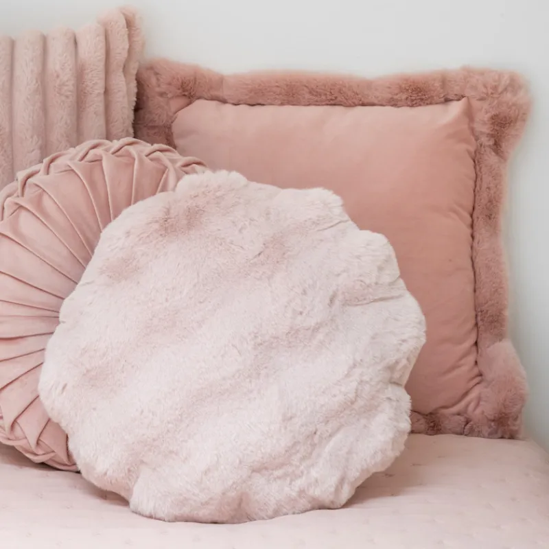 Discount Coussin bubble rond rose d40cm Décoration Textile·Coussin, Housse De Coussin