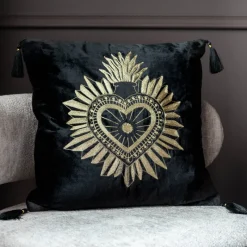 Coussin exvoto 40x40cm noir Décoration Textile·Coussin, Housse De Coussin