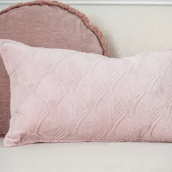 Online Coussin leaf 50x30cm velours blu Décoration Textile·Coussin, Housse De Coussin