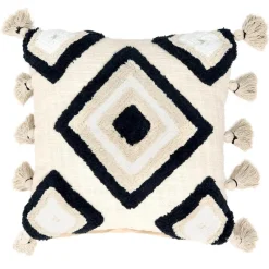 Outlet Coussin losanges noir et blanc Coussin, Tapis