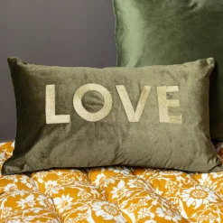 Discount Coussin love 50x30cm vert Décoration Textile·Coussin, Housse De Coussin
