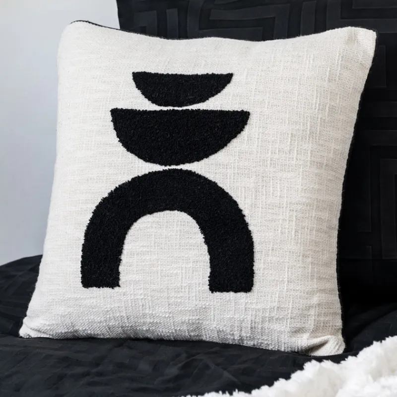 Clearance Coussin neo piping noir 45x45cm Décoration Textile·Coussin, Housse De Coussin