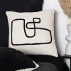 Discount Coussin sacha piping noir 45x45c Décoration Textile·Coussin, Housse De Coussin