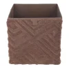 Online Cube de rangement chevron marron Rangement Décoratif