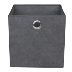 Cube de rangement gris chine Rangement Décoratif