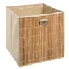 Cube salle de bain 31x31 bambou Accessoire Salle De Bain