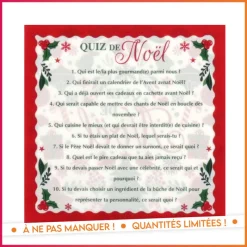 Online Dessous plat quiz de noel x6 Vaisselle Jetable