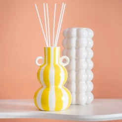 New Diffuseur ceramique raye Bougie, Senteur