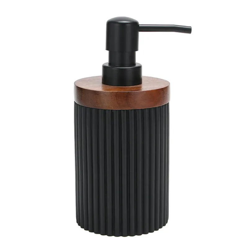 Best Distributeur a savon noir /bois Accessoire Salle De Bain