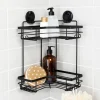 Sale Double etagere de douche angle Accessoire Salle De Bain