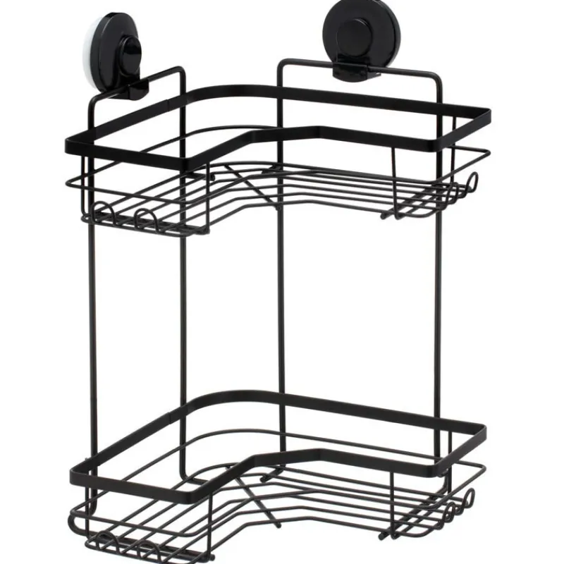 Sale Double etagere de douche angle Accessoire Salle De Bain