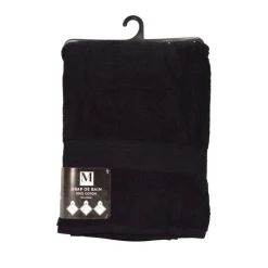 Discount Drap de bain 100x150cm noir Linge De Toilette, Plage·Serviette