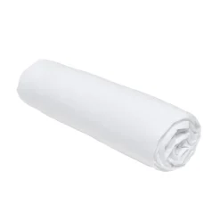 Sale Drap housse 180x200 jersey blanc Linge De Lit·Drap