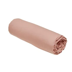Drap housse 140x190 jersey rose Linge De Lit·Drap