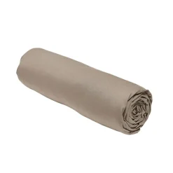 Clearance Drap housse 180x200 jersey taupe Linge De Lit·Drap