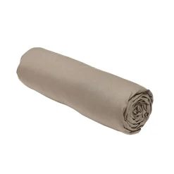 Sale Drap housse 140x190 jersey taupe Linge De Lit·Drap