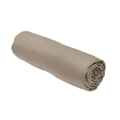 Sale Drap housse 90x190 jersey taupe Linge De Lit·Drap