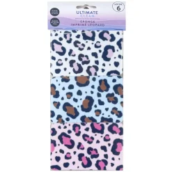 Eponge imprimee leopard x6 Vaisselle
