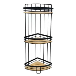Best Etagere 3 niveaux bambou/metal Accessoire Salle De Bain
