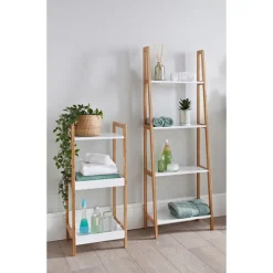 Best Etagere 4 niveaux en bambou Salle De Bain