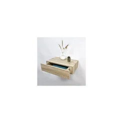 Sale Etagere 1 tiroir effet bois Etagère