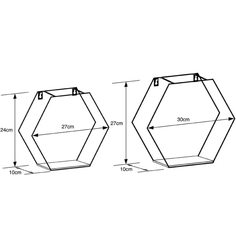 Hot Etagere hexagonale x2 or Etagère