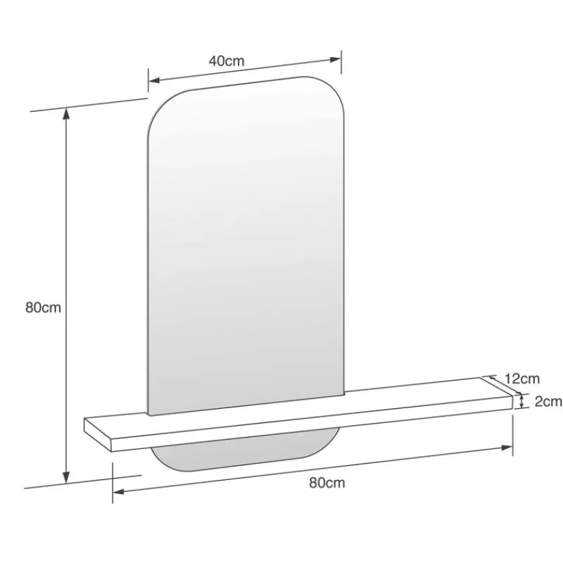 New Etagere mural avec miroir Rangement