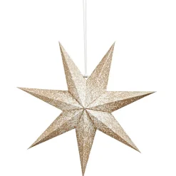 Etoile en papier avec paillette Décoration