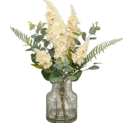 Fleurs artificielles vase strie Fleur, Plante Artificielle