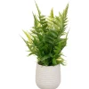 Outlet Fougere dans pot strie Fleur, Plante Artificielle