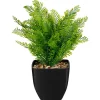 Outlet Fougere pot carre Fleur, Plante Artificielle