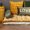 Online Futon fleuri 120x60cm ocre Décoration Textile·Pouf