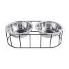 Gamelle double inox deluxe o16cm Alimentation Chat