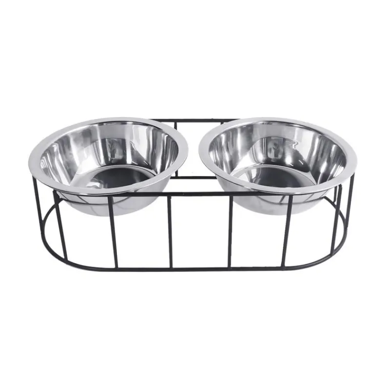 Gamelle double inox deluxe o16cm Alimentation Chat