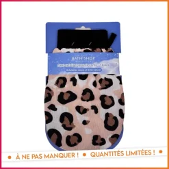 Gant exfoliant imprime leopard Accessoire Beauté