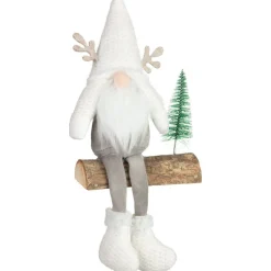 Discount Gnome assis sur le bois Décoration