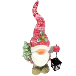 Clearance Gnome avec lanterne et sapin Décoration