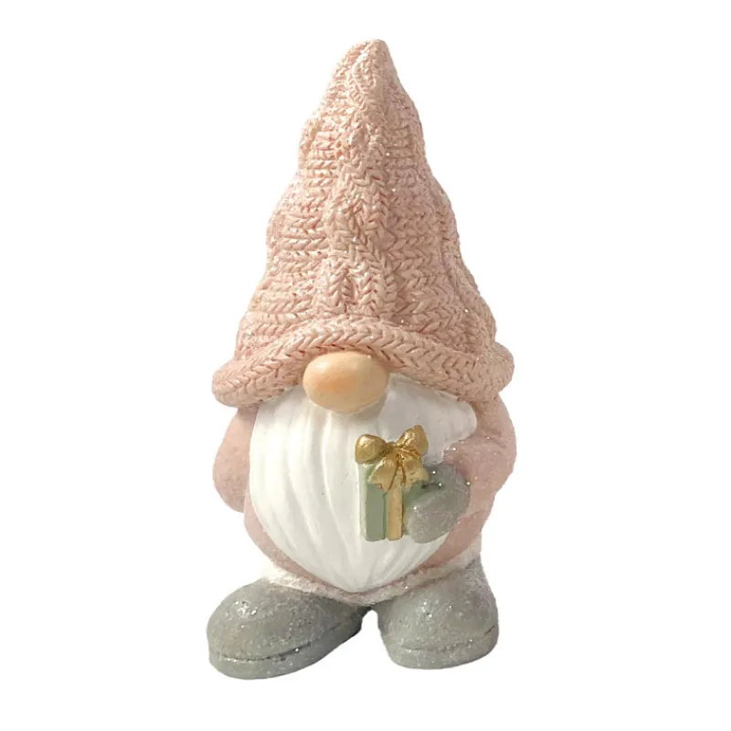 Sale Gnome rose nude avec couronne Décoration