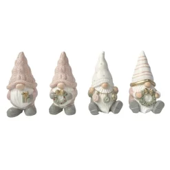 Sale Gnome rose nude avec couronne Décoration