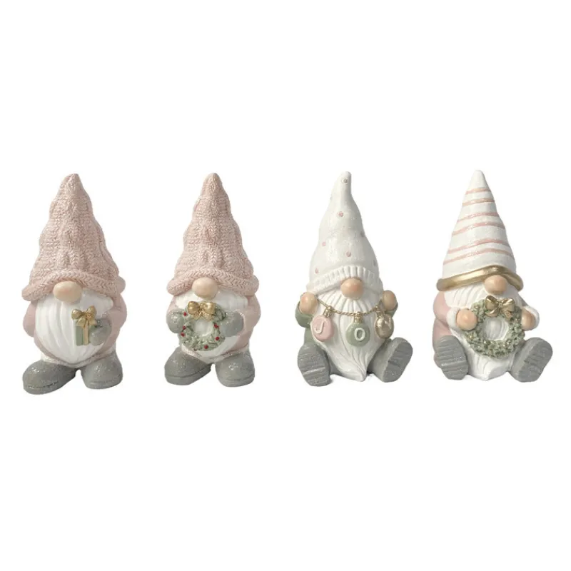 Sale Gnome rose nude avec couronne Décoration