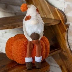 Discount Gnome sur citrouille Objet Décoratif