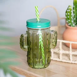 Hot Gobelet avec paille cactus 2ass Vaisselle, Art De La Table·Bouteille, Carafe